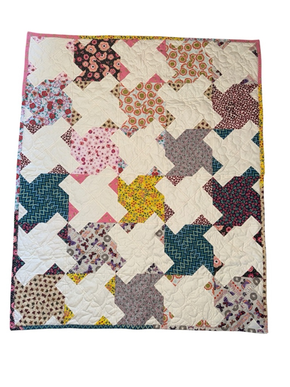 Handmade Artisan Disney Mickey Mouse Quilt | Custom Longarm Stitching